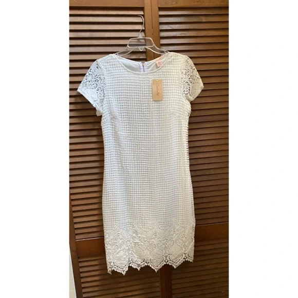Candalite Dresses | Candalite Lace Zipper Dress | Color: Cream/White | Size: S | Pm-66324406's Closet